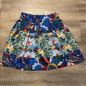 Anthropologie Maeve Floral Mini Skirt